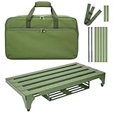 GOKKO Pédalier pour guitare Supper Light - 1,5 kg - 55,9 x 32 cm - Pédalier en alliage d'aluminium avec support d'alimentation (vert)