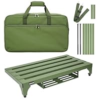 Made of lightweight aluminum alloy material, 22 x 12.6 inches, weights only 3.3 pounds, easy to hold and transport. Power bracket beneath the board for mounting power supply, the mounting area measures 11 x 3.6 x 1.8 inches, will fit large isolated p...