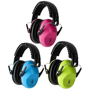 3 Pack Noise Canceling Headphones for Kids, Kids Ear Protection Earmuffs for Autism, Toddler, Children, Noise Cancelling Sound Proof Earmuffs/Headphones for Concerts, Air Shows, Fireworks
