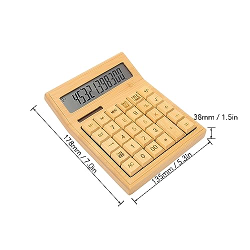 Calculadora de 12 dígitos Focket básica solar con pantalla grande LCD 7