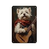 BNCEDJK Gitarre Spielender Plaque en métal vintage Malteser pour pub, club, café, bar, maison, décoration murale, affiche rétro 20 x 30 cm