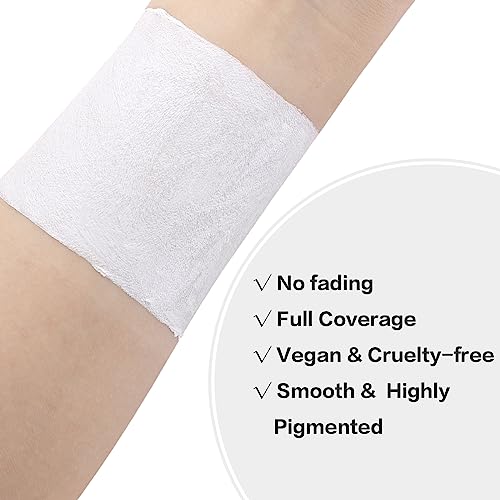 Image of BADCOLOR White Face Body Paint Eye Black Stick for Adults Children Softball Football Baseball Sports , Non-Toxic Hypoallergenic for Halloween SFX Makeup Cosplay Skeleton Clown Costume Parties