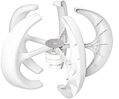 RDJM Turbina eólica 8000W del Eje Vertical del Viento generador de turbinas Linterna, 12V 24V 5 Cuchillas Motor Kit for el hogar híbridos Farola Uso electromagnética (Color : 24v)