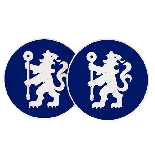 Desert Cactus Chelsea FC Car Cup Coaster London Blue Lions Football Soccer Absorbent Sandstone Car Cup Coasters Set of 2 Licensed Product (Car Coaster C)
