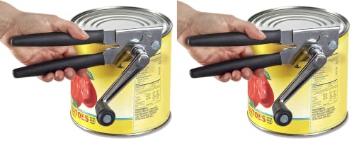 Image of Heavy-Duty Commercial Manual Crank Can Openers,Rubber-Coated Long Handles (Pack of 2)