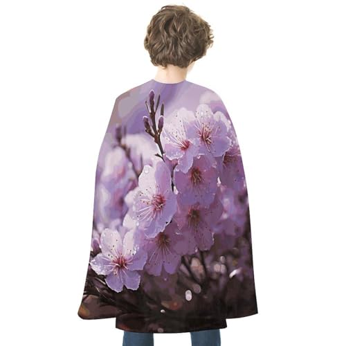 Cape imprimée fleur de cerisier rose adulte costume cosplay unisexe