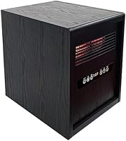 Vista 7 de Modern Ember Portable Rolling Infrared Space Heater with LED Touchscreen and Remote Control 12h Timer 1500w Quick Heating for Indoor Use Black