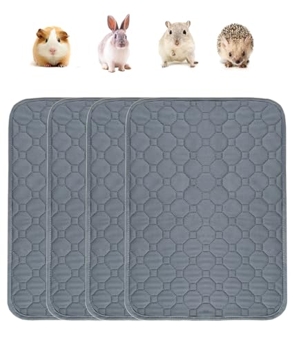 Kuivoo Lot de 4 tapis pour cage de cochon d'Inde,