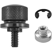 Black Finish Seat Bolt Screw Nut Mount Kit, Fender Seat Nut Kit Quick Mount 304 Stainless Steel for Harley Davidson Touring Sportster Softail Dyna 1996-2024 Black