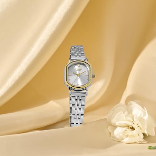 Image of Sonata Poze 8 Quartz Analog with Silver- Sunray Dial IPS Stainless Steel Strap Watch for Women - SP80161BM01W