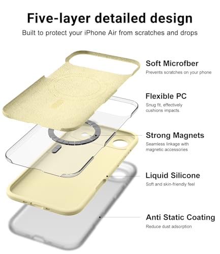 Coque jaune compatible Magsafe iPhone 17 silicone souple OTOFLY - 4
