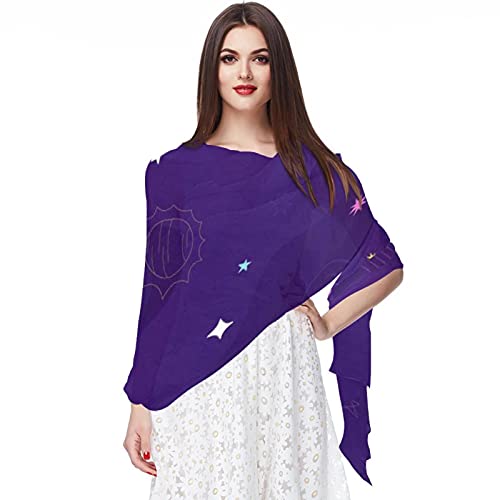 Foulard en mousseline de soie de mariée | Étole longue haut de gamme à motif tropical