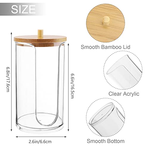 Tcjj Acrylic Bathroom Cup Dispenser Holder For Disposable Paper Cup With Bamboo Lid, Mouthwash Cups Holder For Bathroom Guest Room Counter-Tops (Clear 1 Pack) #TOP5