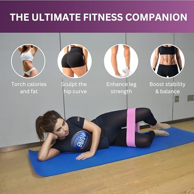 Exercise Bands, Fabric Resistance Bands for Working Out Women and Men, 3 Levels Workout Bands, Non-Slip Booty Bands Set for Legs Butt Glute Squat