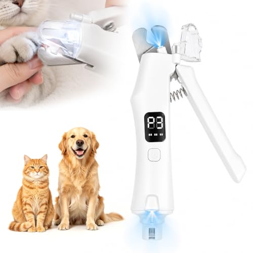 2 in 1 Dog & Cat Nail Clipper Grinder with LED Light