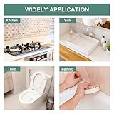 sourcing map Waterproof Seal Caulk Strip Tape Self Adhesive 0.87"W x 10.5'L PVC Sealing Tape for Kitchen Bathroom Brown 3Pcs - Image 5