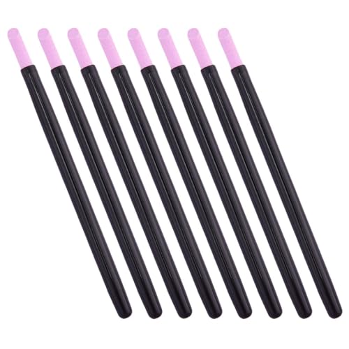 SAFIGLE Lápiz Pulidor de Uñas Negro 8 Piezas, Herramienta para Manicura y Pedicura, Removedor de Piel Muerta y Cutículas, Bolígrafo Exfoliante Práctico para Cuidado y Reparación de Uñas