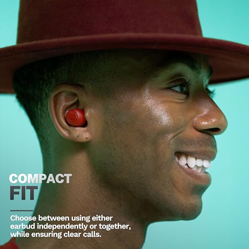 Image of JLab Go Air Pop+ True Wireless Earbuds, Bluetooth 5.3 in Ear Headphones with Microphone, 35H Playtime, USB-C Charging Case, Dual Connect, EQ3 Sound, Rose