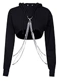 CROP TOPS FOR WOMEN - Goth Aesthetic Alternative Black Gothic Crop Tops