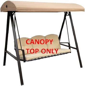 ALISUN Replacement Canopy Top for Model#GSS00132D Cunningham 3-Seater Patio Swing Top Only