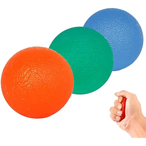 3 x Gel Hand Balls,Grip Strength Trainer Hand Therapy Exercise Balls Finger Wrist for Arthritis Hand Grip Strengthening and Stress Relief Cover