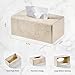 Natural Travertine Textures Tissue Box Cover Rectangular (Only Suitable for Standard Sized Tissue Box) for Decor,Resin Tissue Box for Bathroom Countertop,Bedside,Office（Made of Resin, Height of 4 in