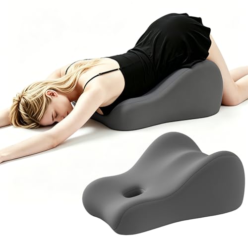 KUYOVORA Memory Foam Wedge Pillow Intimacy Couples Pillow Pregnant Ergonomic Contoured Position Pillow for Sleeping & Reading Multi-Functional Bed Pillow Back Support Cushion All Grey