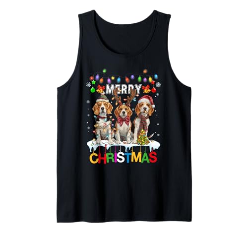 Niedliche DREI Beagle-Hunde Weihnachten für Frauen Männer Tank Top