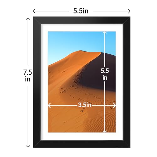 Image of LaVie Home 5x7 Picture Frame Black Set of 10, Display 4x6 with Mat or 5 x 7 Without Mat Picture, Photo Frame Collage for Wall Gallery or Table Deco, Hanging or Tabletop Display