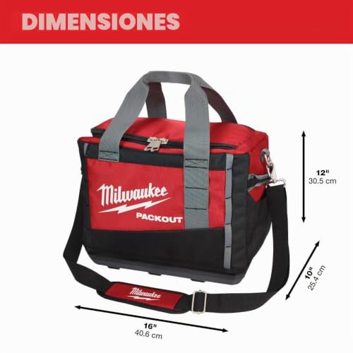 Miniatura 5 de Milwaukee 932471066 Packout - Bolsa De Lona 38 Cm , Color Rojo