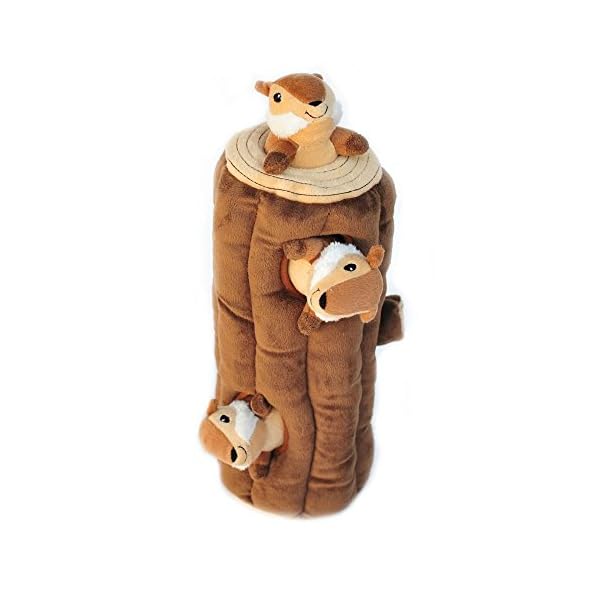 ZippyPaws-Woodland-Friends-Burrow-Interactive-Dog-Toys-Hide-and-Seek-Dog-Toys-and-Puppy-Toys-Colorful-Squeaky-Dog-Toys-and-Plush-Dog-Puzzles-Chipmunks-n-Log Colorful Squeaky Dog Toys