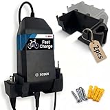 R-Satz Shop 2 pezzi supporto da parete adatto per Bosch E-Bike Caricatore Smart System – BPC3400 4A – e Bike 2A 4A 6A Smart System batteria supporto per batteria – incl. accessori di montaggio