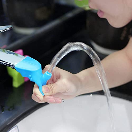 Image of FT-00235 2PCS Faucet Tap Extension Sink Tap Extender for Kitchen Silicone Faucet Extender Accessories Multicolor