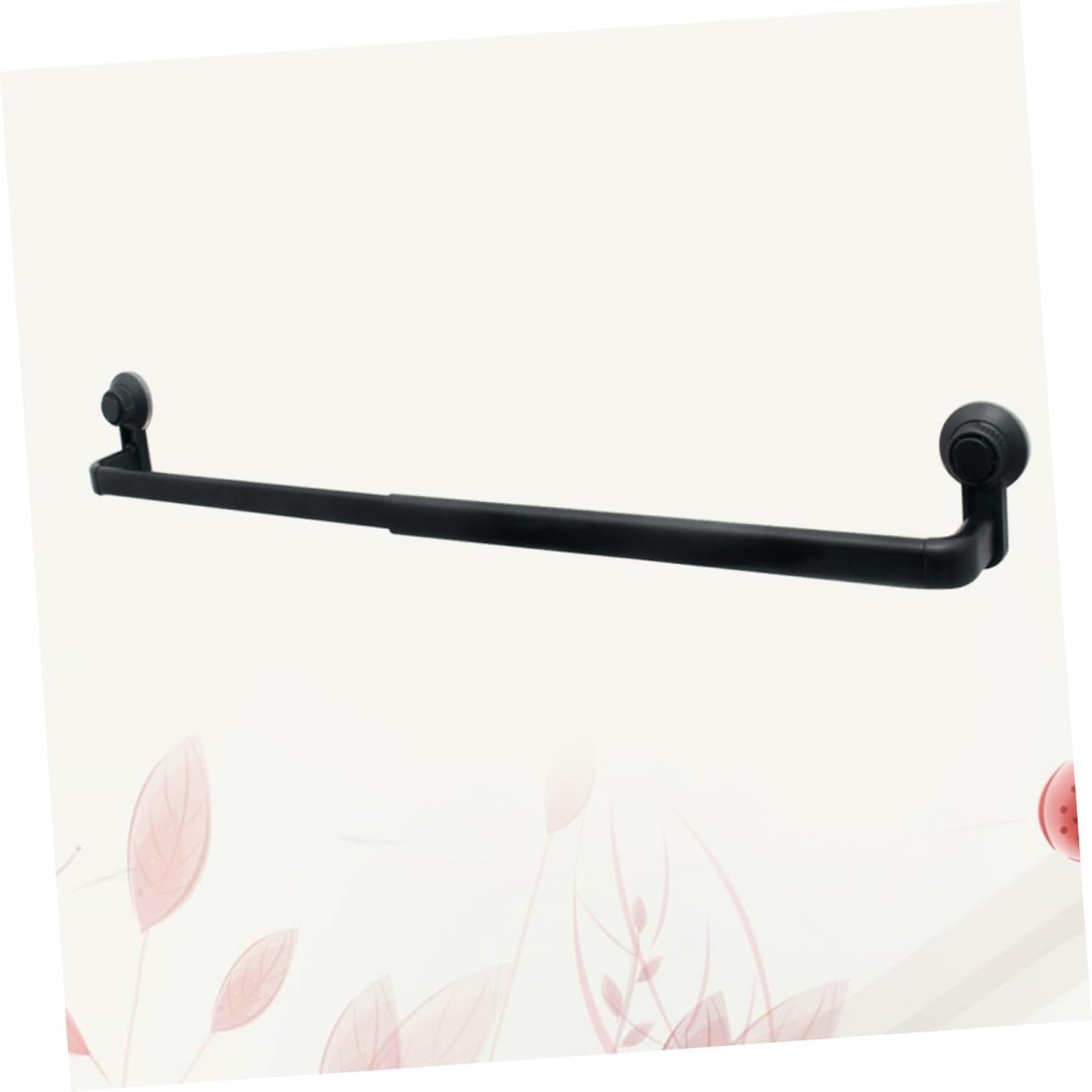 Modern Wall Mounted Towel Rack - Removable Bathroom & Kitchen Accessory, Stylish & Economical Home Decor for En Suite Toilet & Spa Black 52X10cm