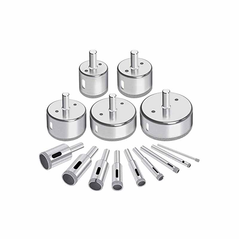 UPTODATETOOLS 14Pcs 3-70mm Diamond Coated Core Hole Saw Bit Drill Set for Tiles Marble Glass Hole Saw (B0D89XTPLB) Amazon Price History, Amazon Price Tracker