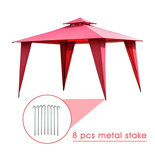 Tangkula 2 Tier 11’X11’ Gazebo Shelter Tent Outdoor Party Canopy Tent Outdoor Awning #TOP7
