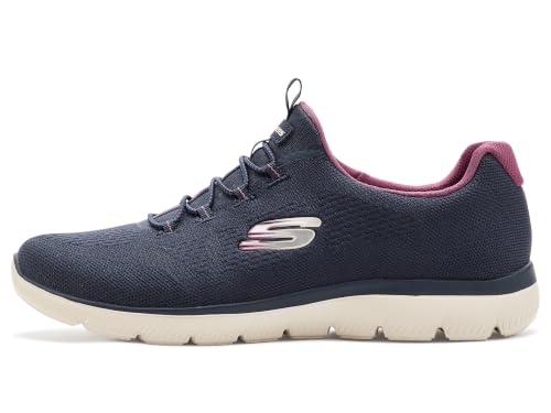 Image of Skechers Women's Summits - Radiant Flow Navy Burgundy 11 Medium
