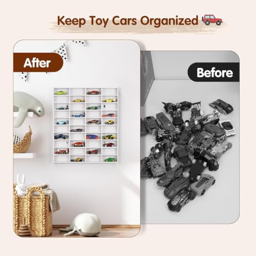 Krafetto Toy Car Display Shelf for 40 Diecast 1/64 Cars, White by Krafetto - Used condition - Image 6
