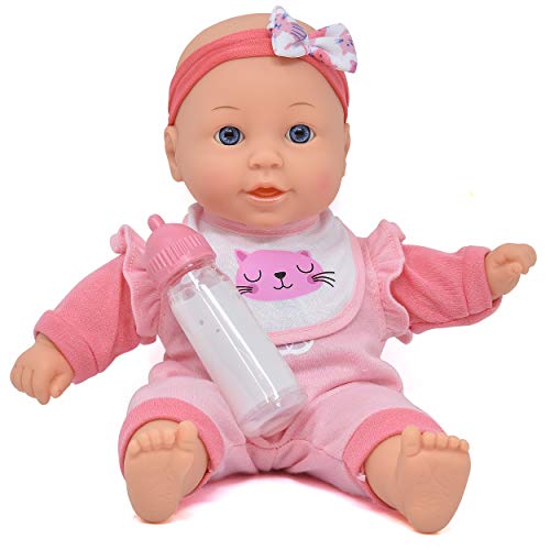 12 Inch Soft Body Baby Doll, Magic Bottle and Bib Included