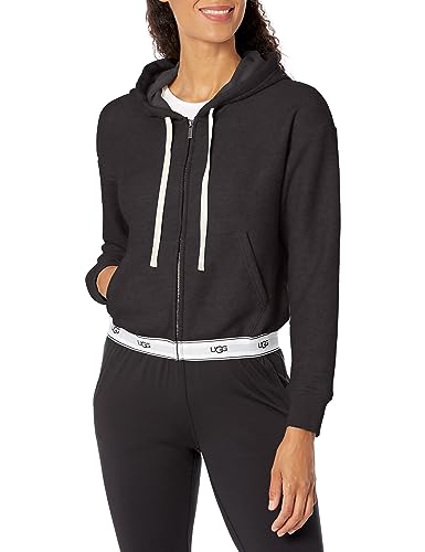 UGG Women's Kaelie Zip Hoodie Sweater, Black, Medium