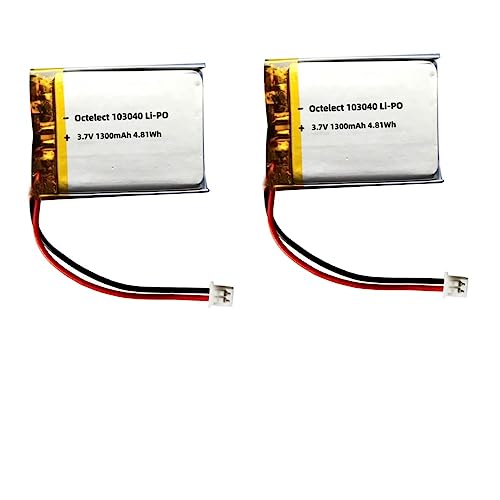 Amazon | 2個 DC 3.7V 1300mah 103040 充電式リチウム電池 DIY