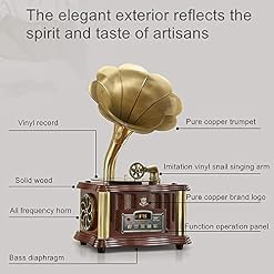 Tourne-Disque Gramophone rétro avec Haut-parleurs sans Fil, Lecteur/Radio FM/USB, Bluetooth 4.2 Chaque Famille - Les Beatles, Paul McCartney, John Lennon, RIngo Starr, George Harrison Tourne-Disque Gramophone rétro avec Haut-parleurs sans Fil, Lecteur/Radio FM/USB, Bluetooth 4.2 Chaque Famille – Image 4
