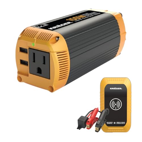 Image of Krieger Emergency Vehicle Kit - Includes 150 Watt Pure Sine Wave Power Inverter + 1000 Amp 12 Volt Car Jump Starter