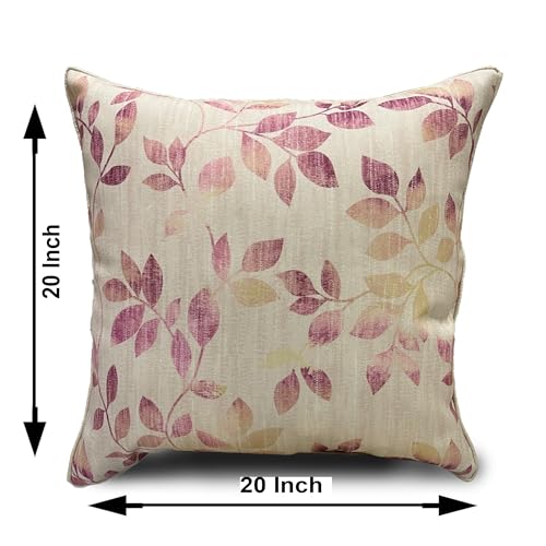 Image of Reversible Cushion Cover 20 inch x 20 inch with Invisible Zipper - Premium Stitched Sofa Pillow Cover Set of 2