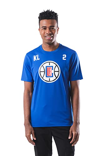 Ultra Game NBA Official Men’s Super Soft Players T-Shirt - Unisex, Los Angeles Clippers - Kawhi Leonard, Team Color, Large