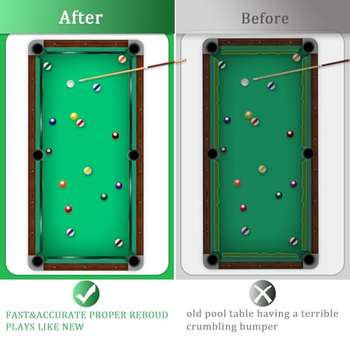 image for Podoy K66 Pool Table Bumpers (Set of 6) Billiard Rail Cushion Facings 