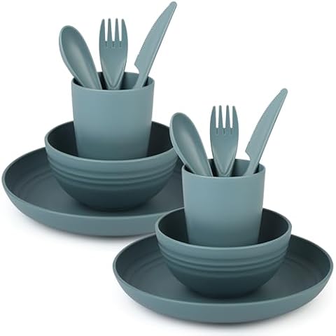 Belle Vous 8-Piece Navy Dinnerware Set Cover