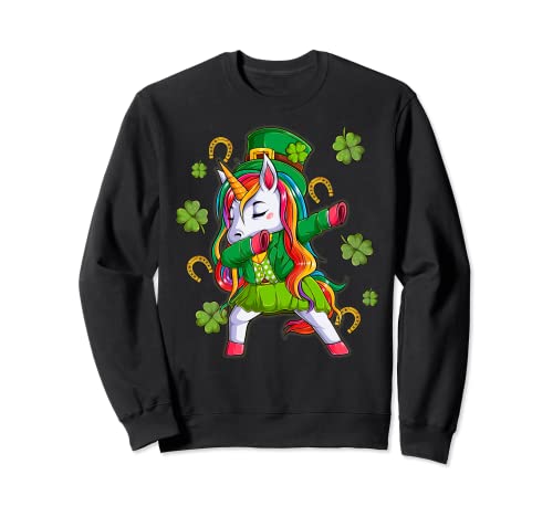 Einhorn St. Patricks Day, Mädchen Kinder St. Patricks Day Einhorn Sweatshirt