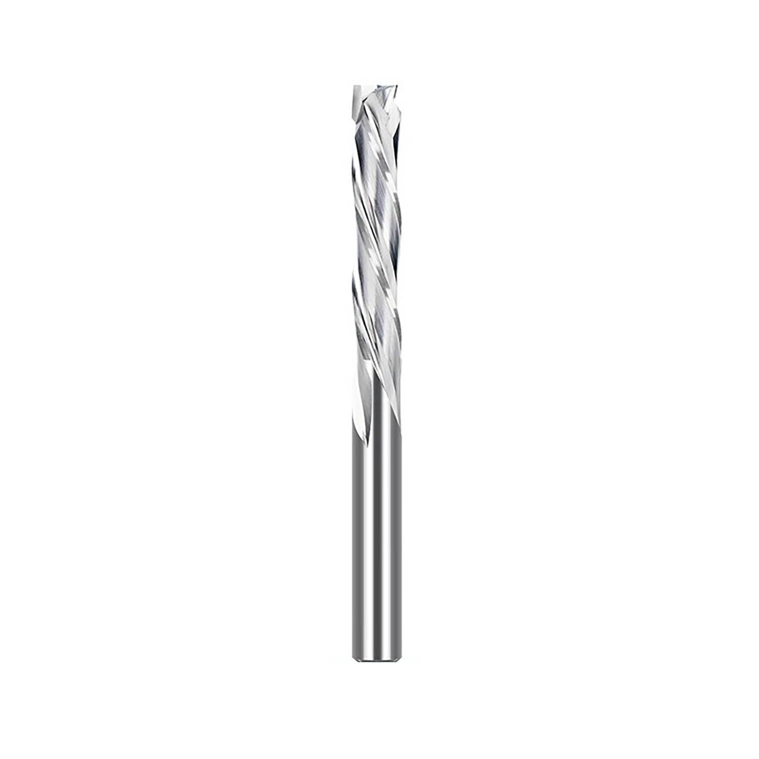 3.175-12mm Shank CNC Router Bit 3 Flute Up Down Cut Carbide End Mill Compression Milling Cutter for Metal Aluminum Cutting(10x35x85)