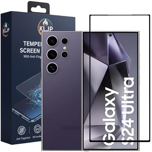 Image of Premium Military-Grade Gorilla Tempered Glass For Samsung Galaxy S24 Ultra With Installation Kit | Edge to Edge Coverage | Black (Pack Of 1)